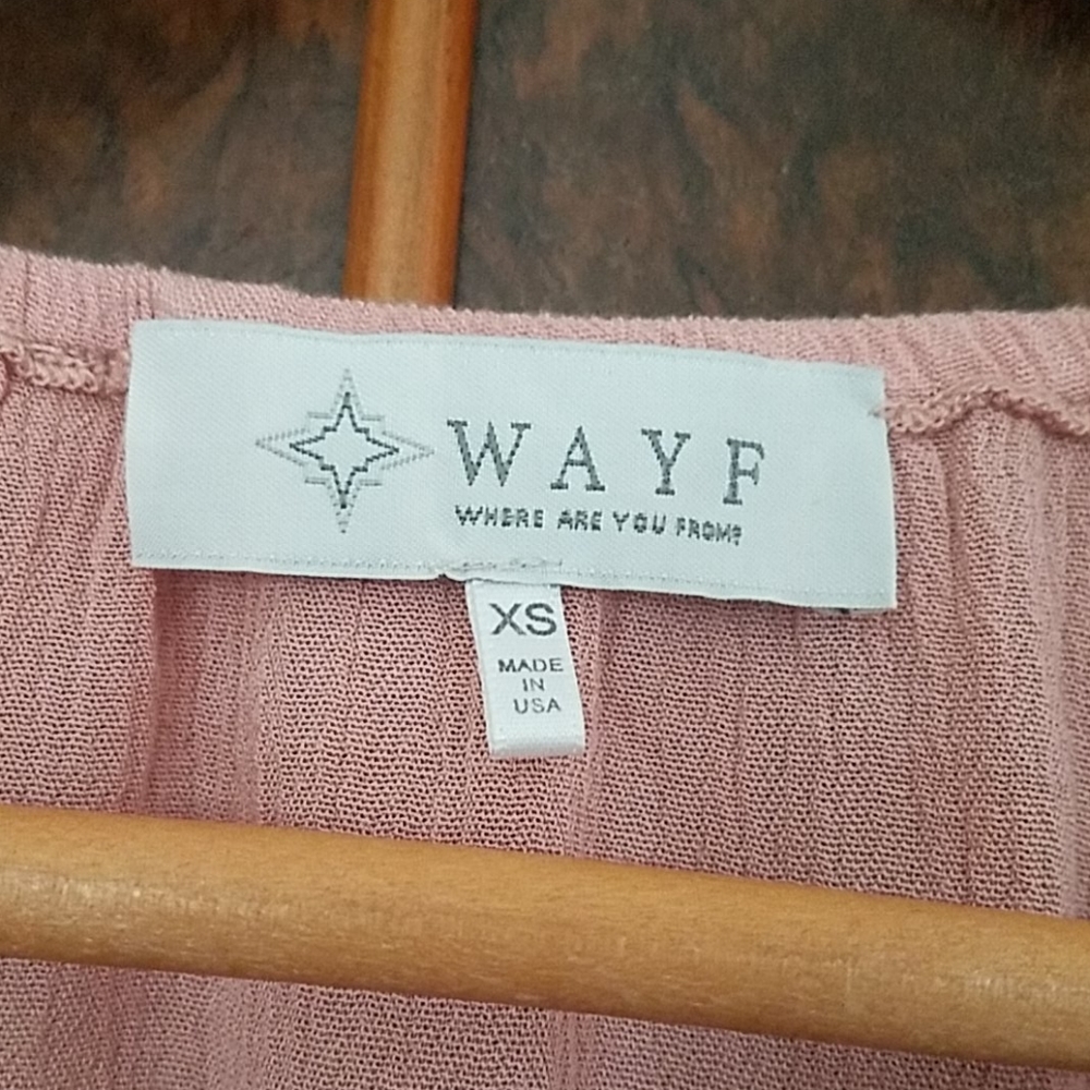 WAYF Off Shoulder Ruffle Crinkle Top - Picture 3 of 5
